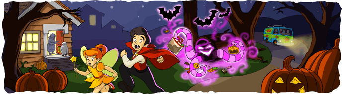 google halloween doodle logo 2010a GooglefʥLogop1999~2010