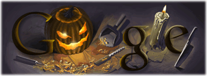 google halloween doodle logo 2008 GooglefʥLogop1999~2010