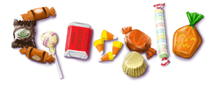 google halloween doodle logo 2009b GooglefʥLogop1999~2010