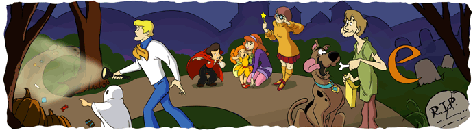 google halloween doodle logo 2010b GooglefʥLogop1999~2010