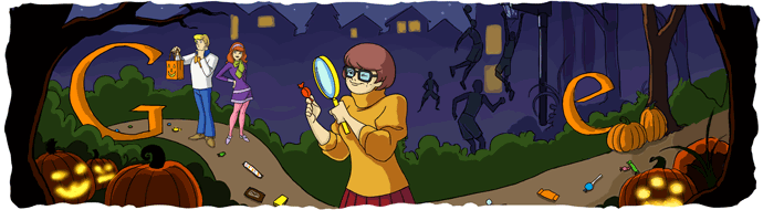 google halloween doodle logo 2010c GooglefʥLogop1999~2010