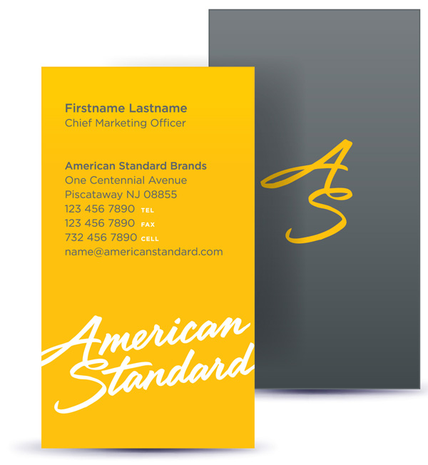 american standard 03 AS business card lԡƷAmerican StandardˣLogo